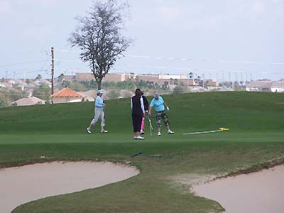 Girls putting