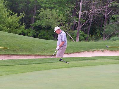 After 3 tries, Jim gets out of the bunker