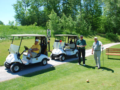 Group 2 waiting for the tee